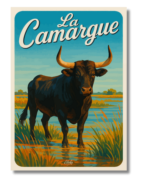 Affiche Taureau de Camargue