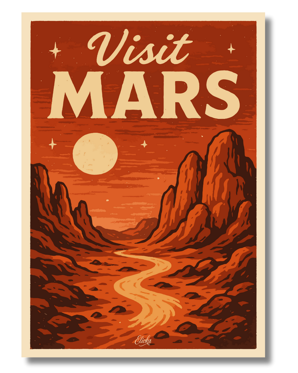 Affiche Visitez Mars