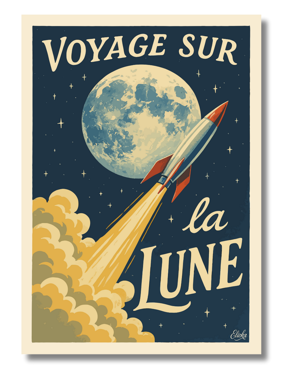 Affiche Voyage sur la Lune