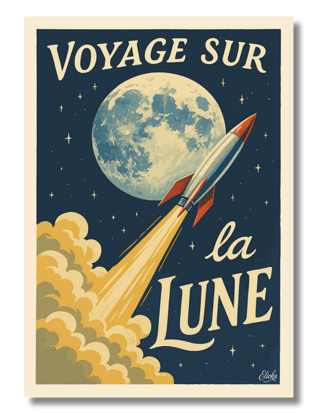 Affiche Voyage sur la Lune