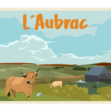 Affiche l'Aubrac Vintage