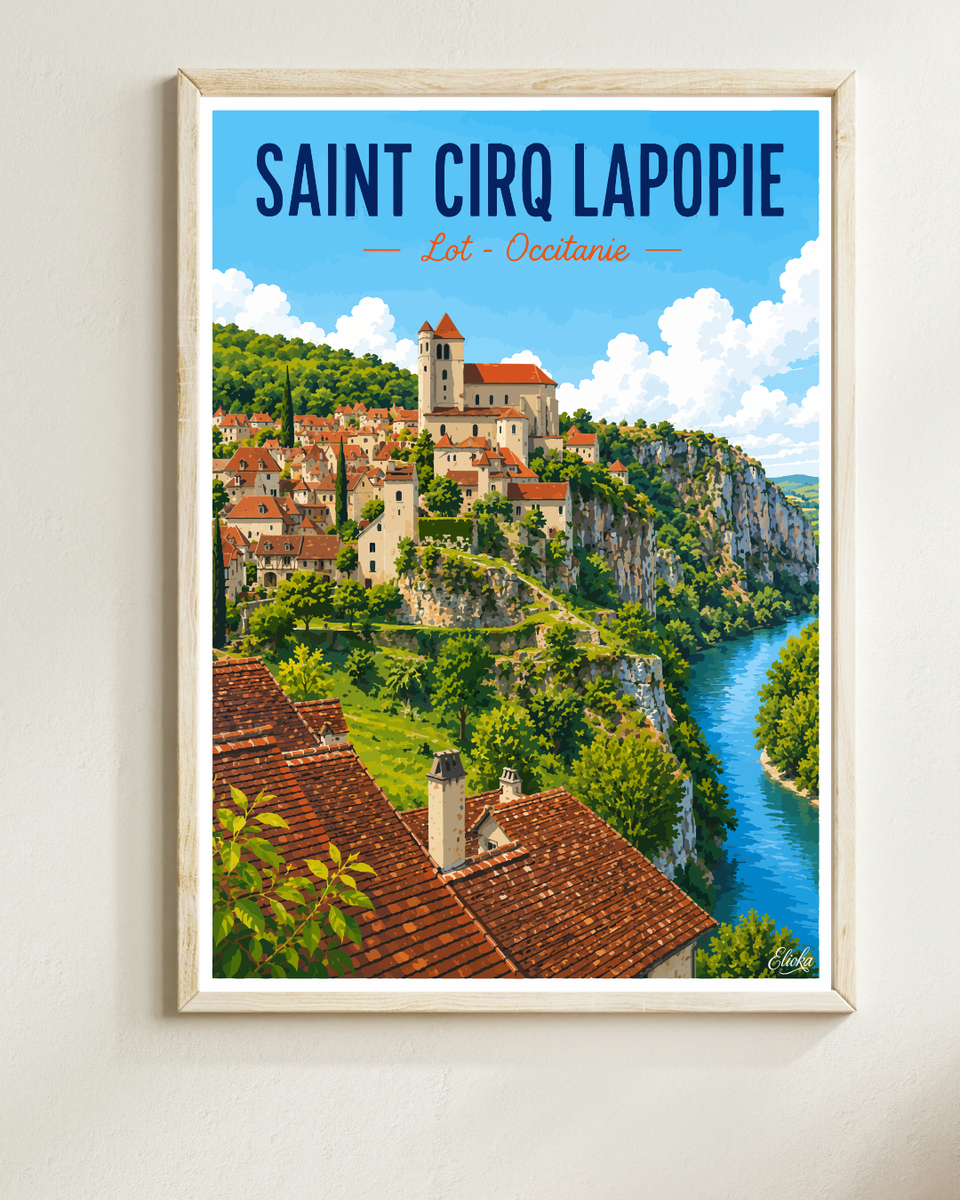 Affiche Saint Cirq Lapopie