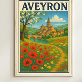 Affiche Aveyron au printemps