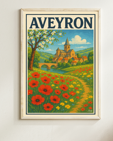 Affiche Aveyron au printemps