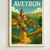 Affiche Aveyron en été