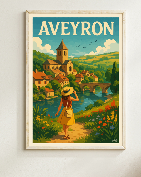 Affiche Aveyron en été