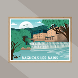 Affiche Bagnols les Bains Vintage
