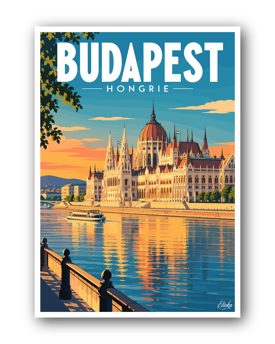 Affiche Budapest - Parlement hongrois