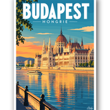 Affiche Budapest - Parlement hongrois
