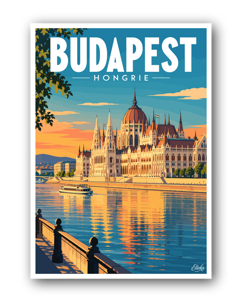 Affiche Budapest - Parlement hongrois
