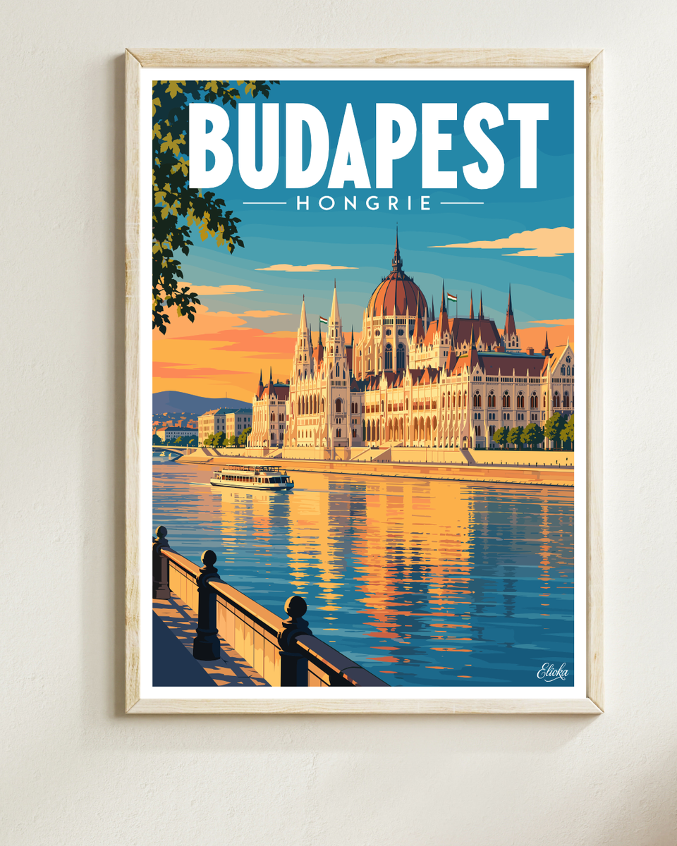 Affiche Budapest - Parlement hongrois
