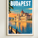 Affiche Budapest - Parlement hongrois