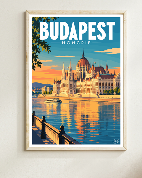 Affiche Budapest - Parlement hongrois