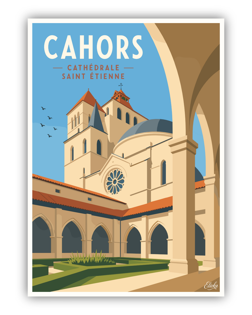 Affiche Cahors Cathédrale Saint Étienne
