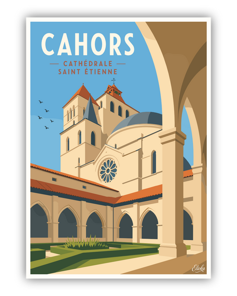 Affiche Cahors Cathédrale Saint Étienne