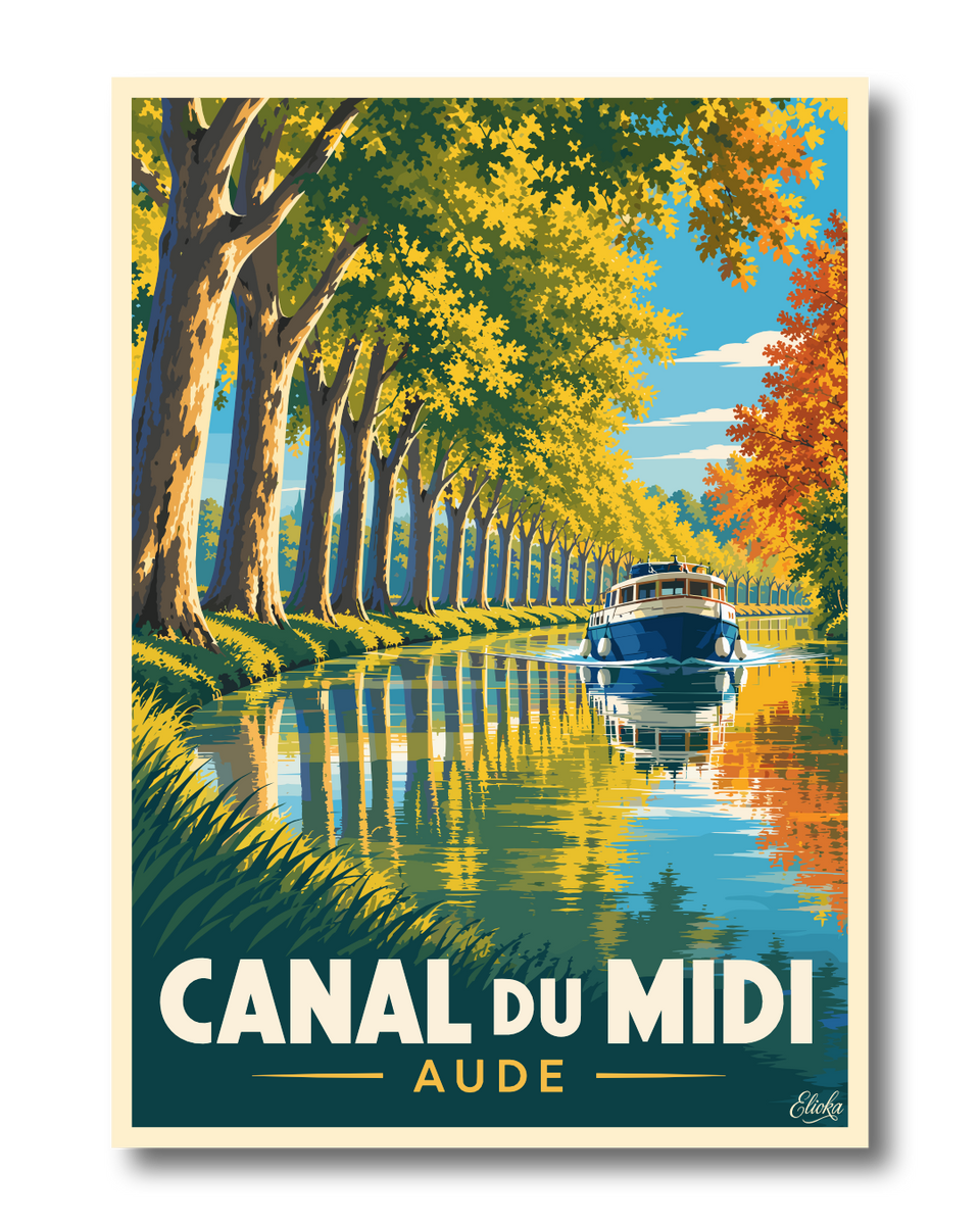 Affiche Canal du Midi - Aude