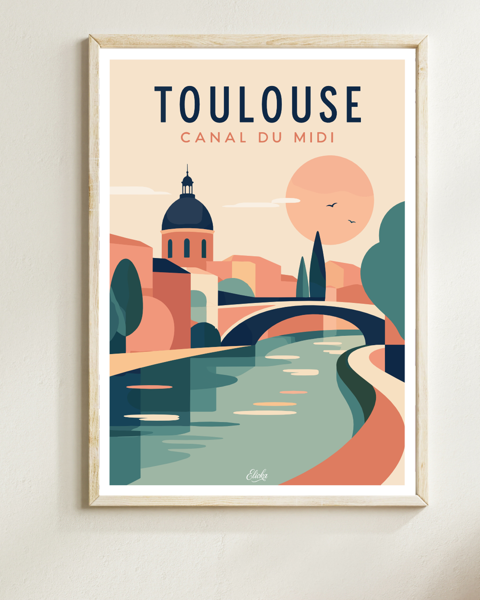 Canal du Midi Toulouse Affiche