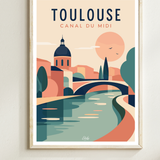 Canal du Midi Toulouse Affiche