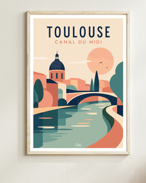 Canal du Midi Toulouse Affiche