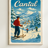 Affiche Cantal en hiver