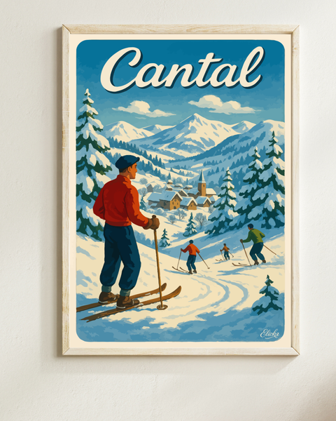 Affiche Cantal en hiver