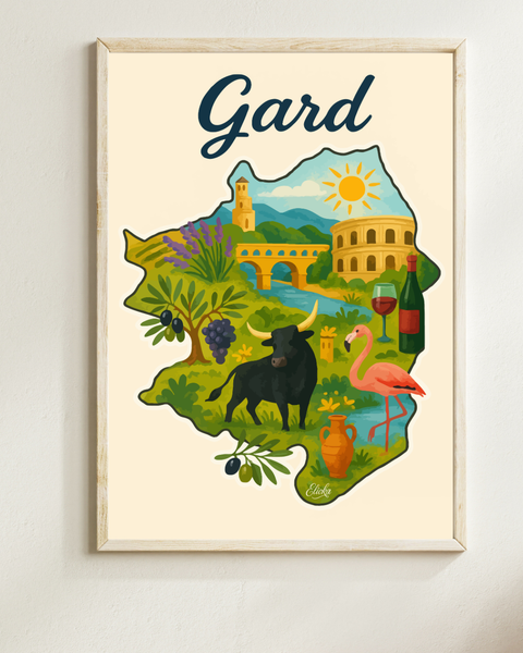 Affiche Carte du Gard