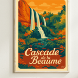 Affiche Cascade de la Beaume