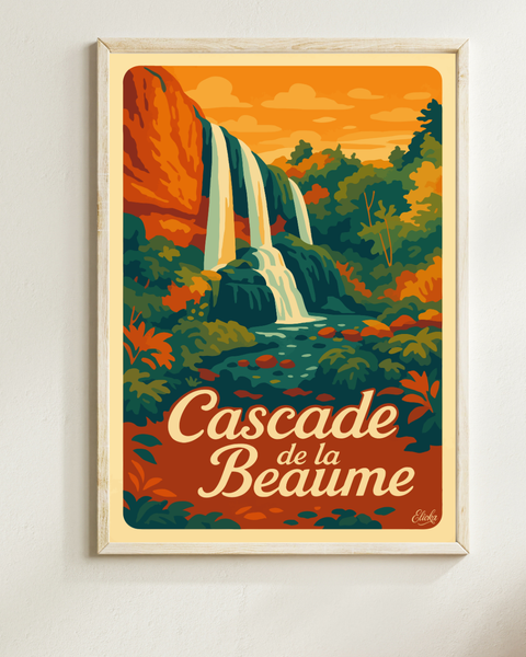 Affiche Cascade de la Beaume