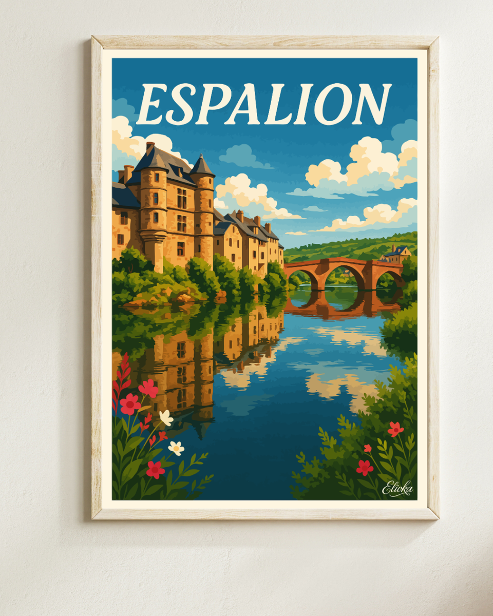 Affiche "Espalion" Aveyron