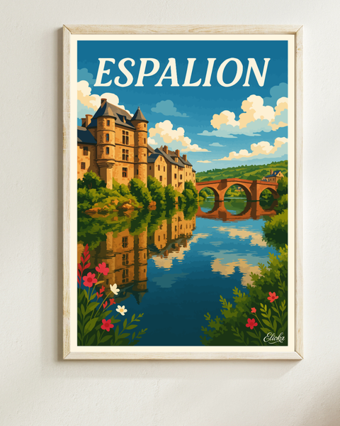 Affiche "Espalion" Aveyron