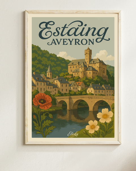 Affiche "Estaing" Aveyron