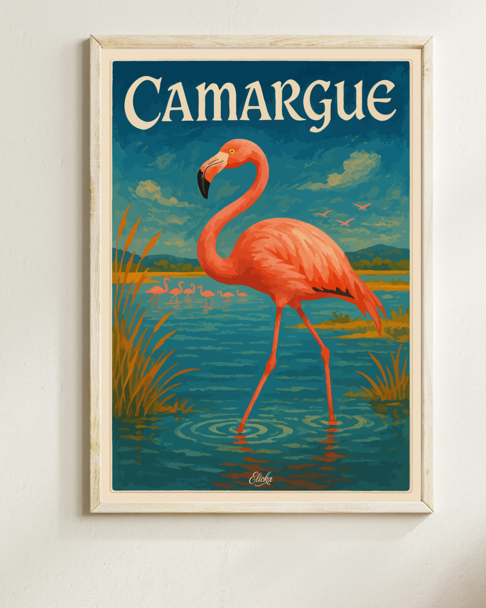 Affiche Flamant Rose Camargue