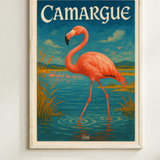 Affiche Flamant Rose Camargue