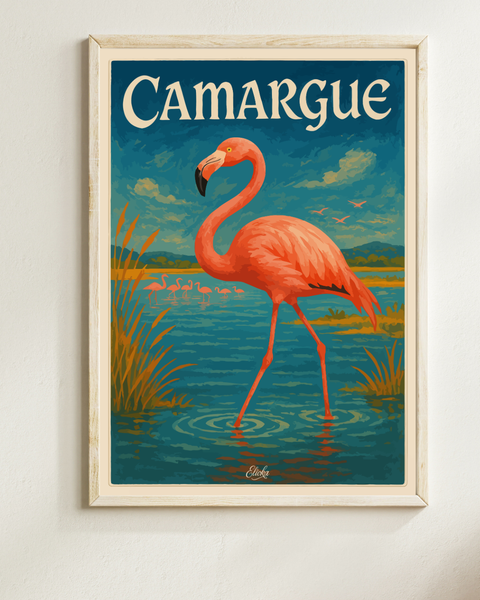 Affiche Flamant Rose Camargue