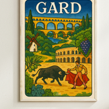 Affiche Gard Vintage