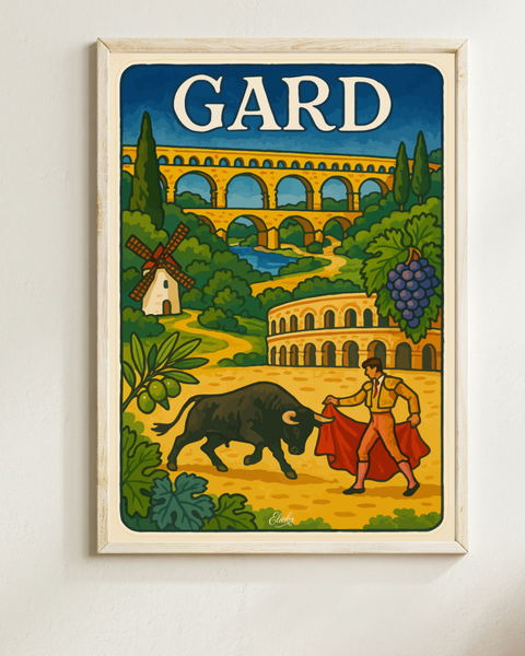 Affiche Gard Vintage