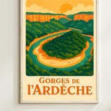 Affiche Gorges de l'Ardèche