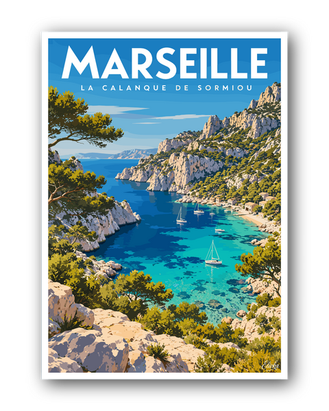 Affiche Marseille - La Calanque de Sormiou