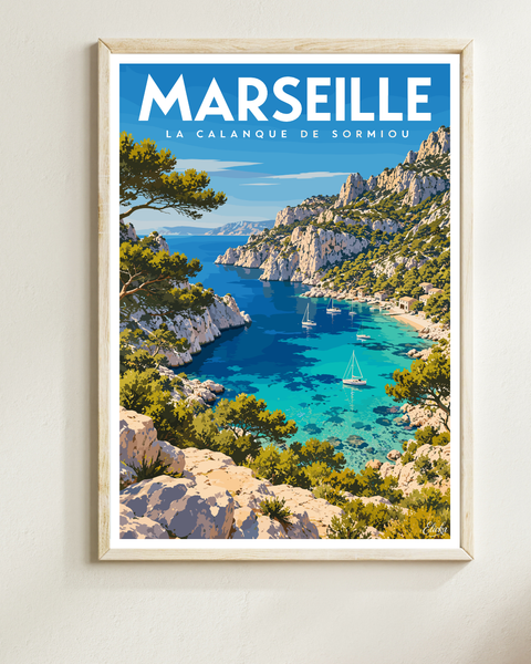 Affiche Marseille - La Calanque de Sormiou