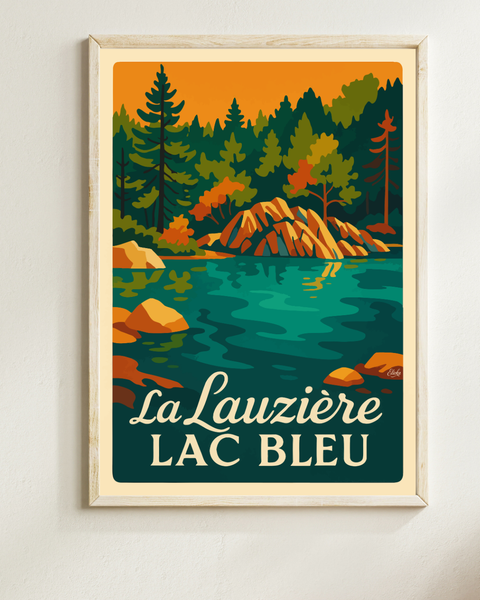 Affiche La Lauzière Lac Bleu