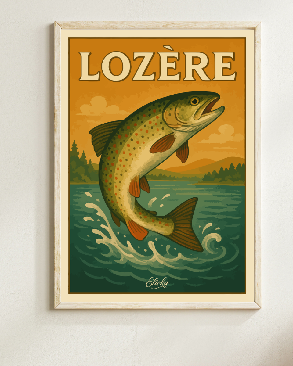 Affiche "La Truite" Lozère