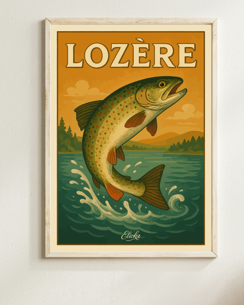 Affiche "La Truite" Lozère