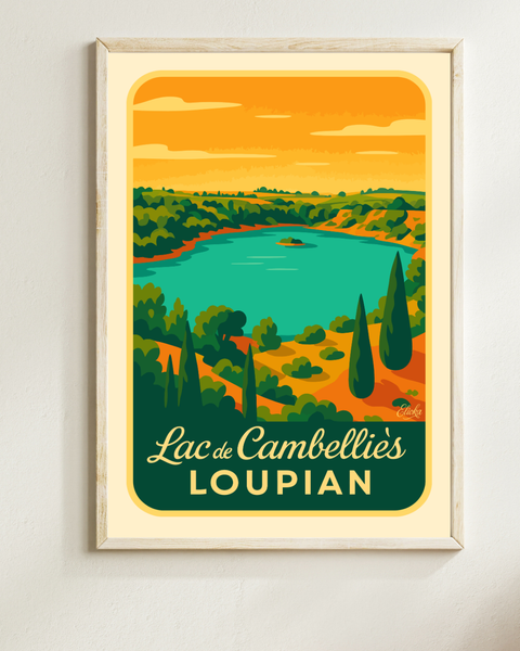 Affiche Lac de Cambelliès Loupian