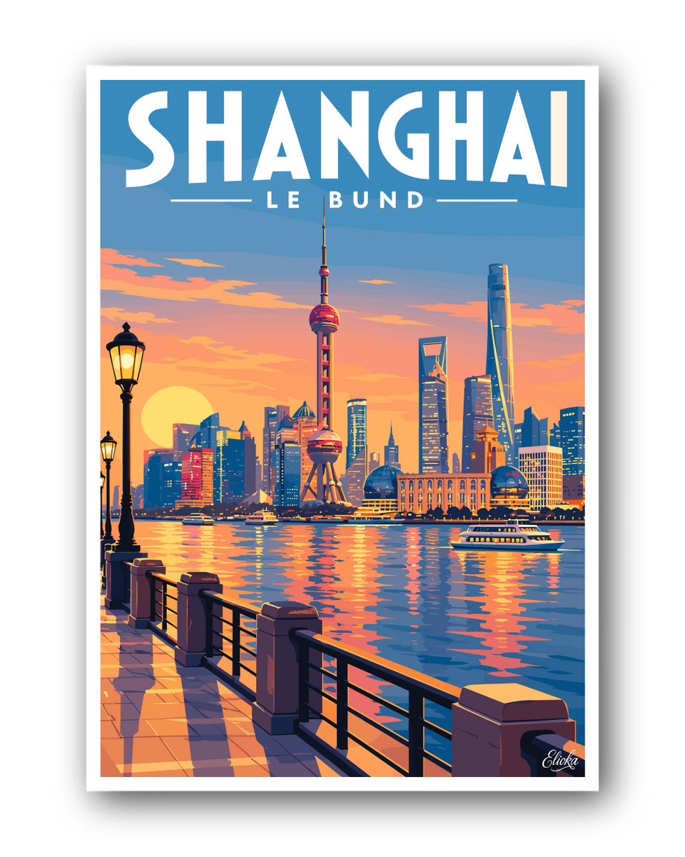 Affiche Shanghai - Le Bund