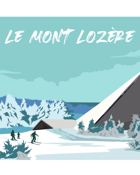 Affiche Le Mont Lozère Vintage