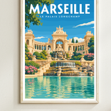 Affiche Marseille - Le Palais Longchamp