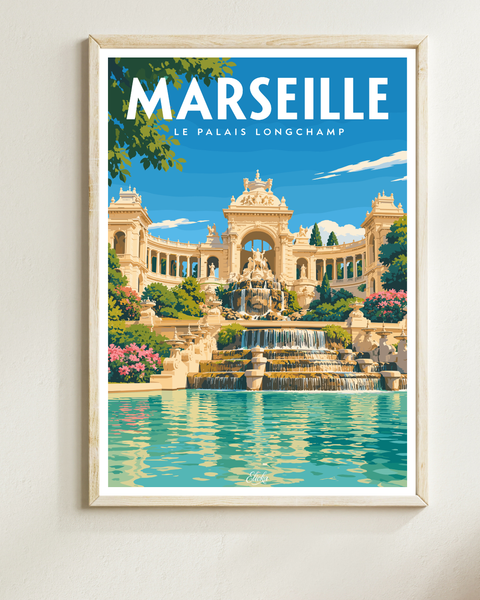 Affiche Marseille - Le Palais Longchamp
