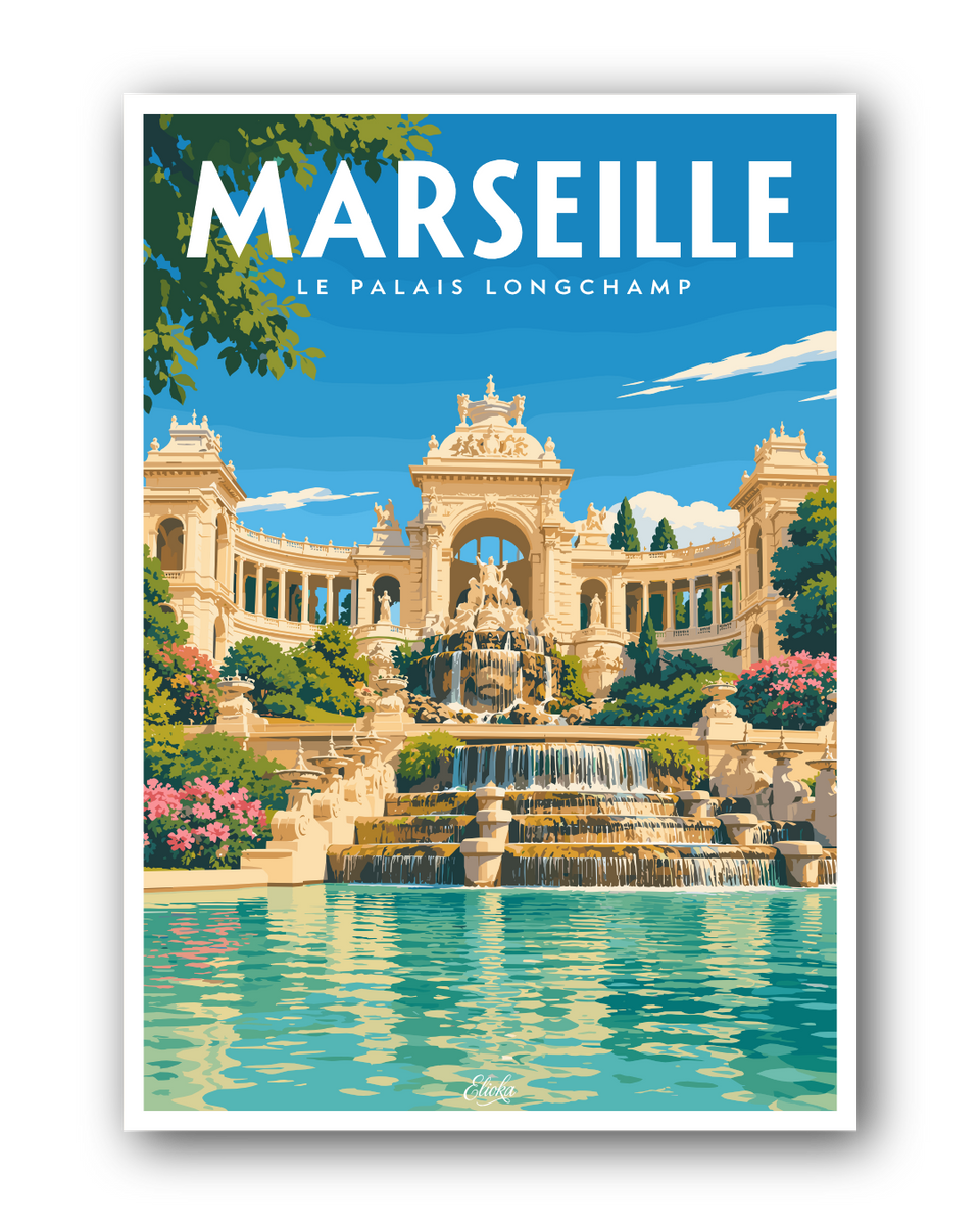 Affiche Marseille - Le Palais Longchamp