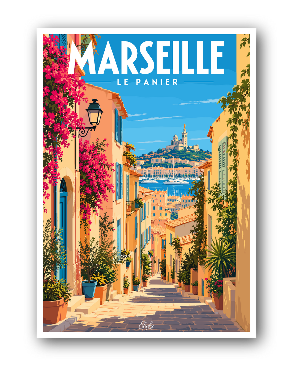 Affiche Marseille - Le Panier