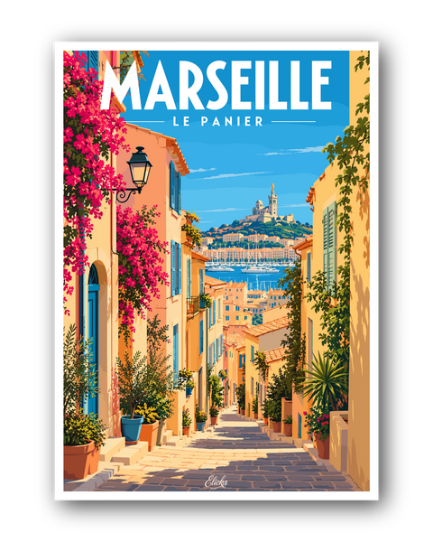 Affiche Marseille - Le Panier